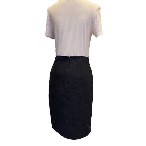 BCBG Maxazria Dark Blue Split Front Midi Pencil Skirt Size: 8 - Picture 5 of 9